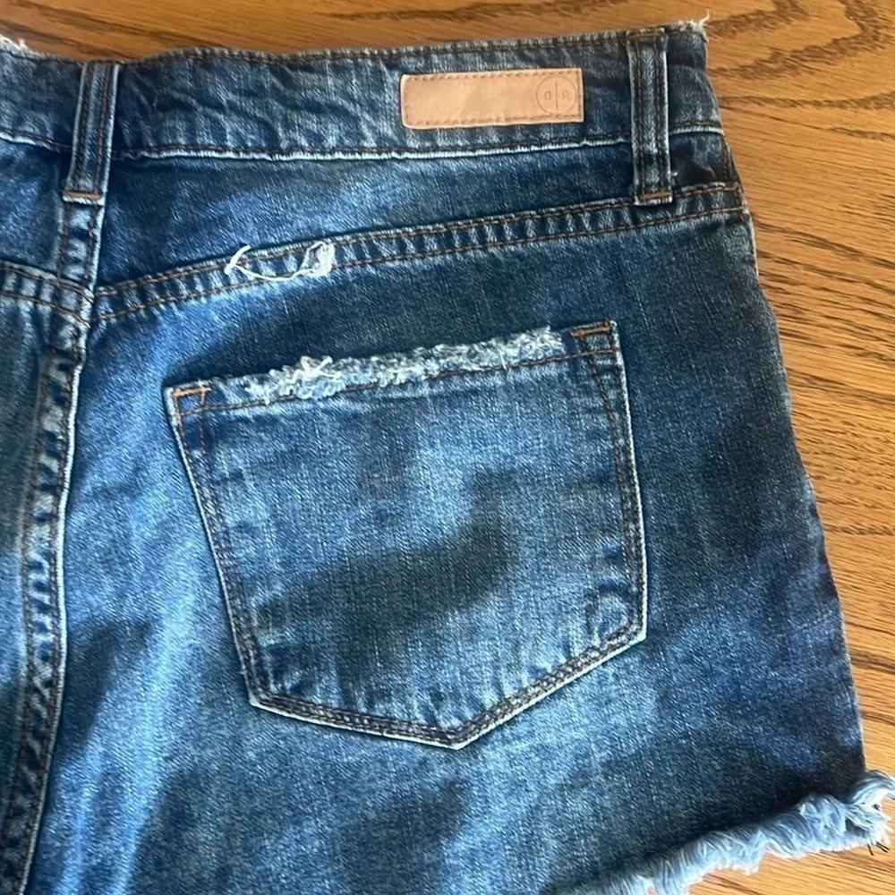 BP Distressed Jean Shorts (Brass Plum) - Picture 6 of 7